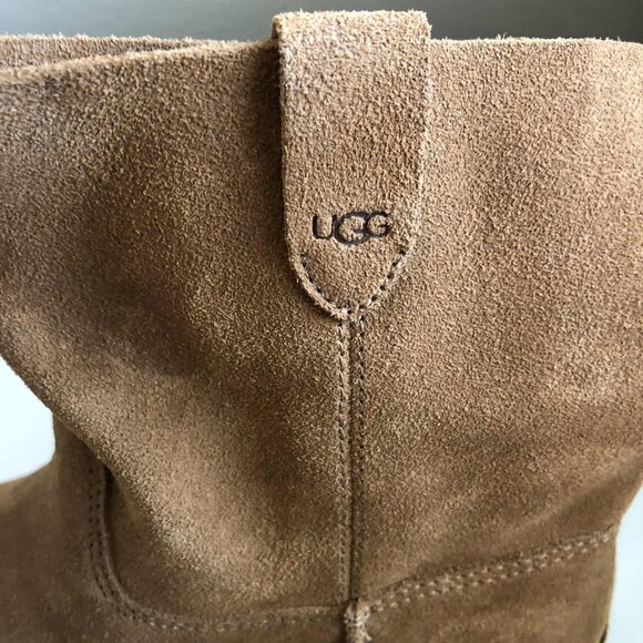 UGG Josefene Suede Ankle Boots Chestnut Brown 9 NWOT - Picture 7 of 9